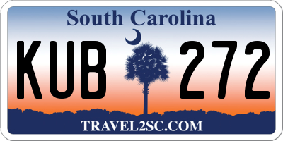 SC license plate KUB272