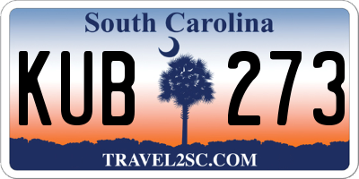 SC license plate KUB273
