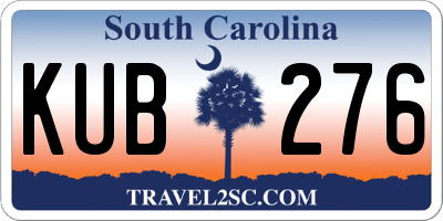 SC license plate KUB276