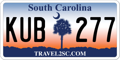 SC license plate KUB277