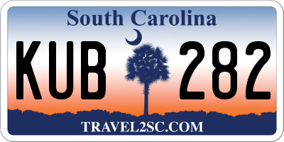 SC license plate KUB282