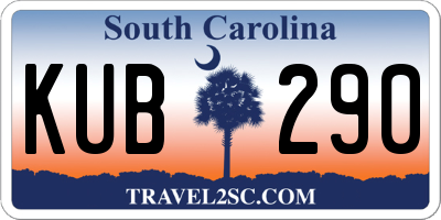 SC license plate KUB290