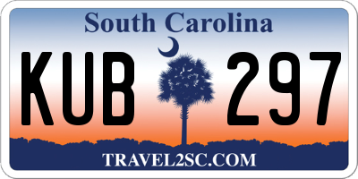 SC license plate KUB297