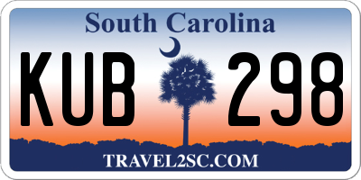 SC license plate KUB298