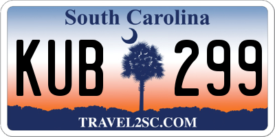 SC license plate KUB299