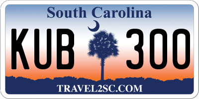 SC license plate KUB300