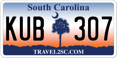 SC license plate KUB307