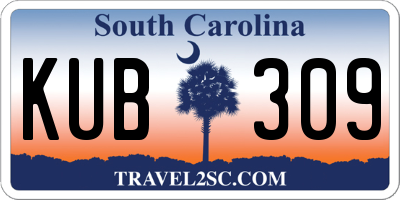 SC license plate KUB309
