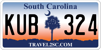 SC license plate KUB324