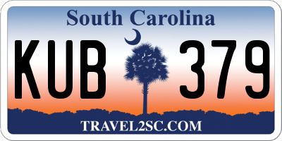 SC license plate KUB379