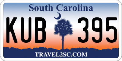 SC license plate KUB395