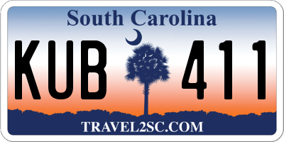 SC license plate KUB411