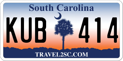 SC license plate KUB414