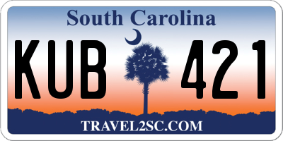 SC license plate KUB421
