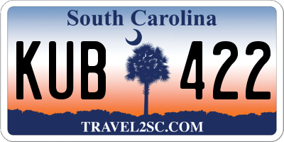 SC license plate KUB422