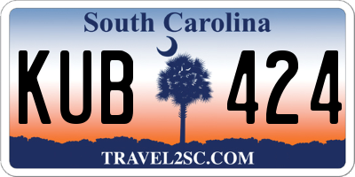 SC license plate KUB424