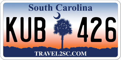 SC license plate KUB426