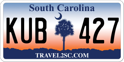 SC license plate KUB427