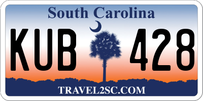 SC license plate KUB428