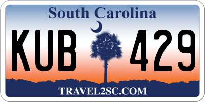 SC license plate KUB429