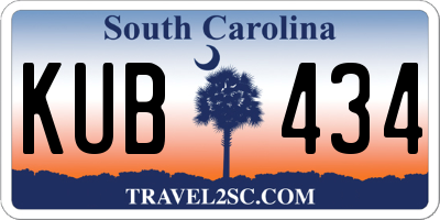 SC license plate KUB434