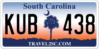 SC license plate KUB438