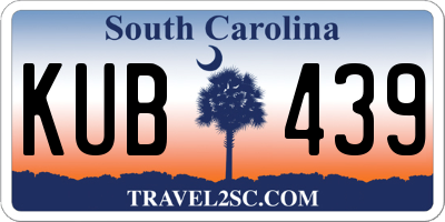 SC license plate KUB439