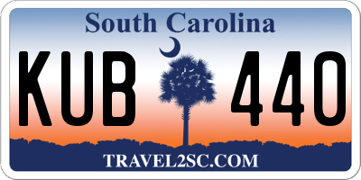 SC license plate KUB440