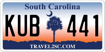 SC license plate KUB441