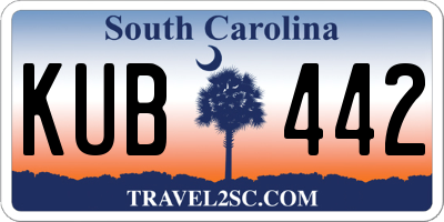 SC license plate KUB442