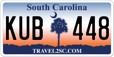 SC license plate KUB448