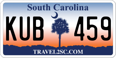 SC license plate KUB459