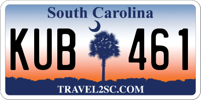 SC license plate KUB461