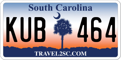 SC license plate KUB464