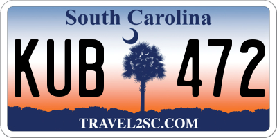 SC license plate KUB472