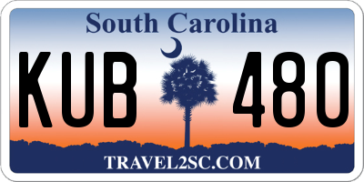 SC license plate KUB480