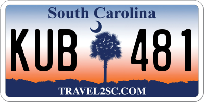 SC license plate KUB481