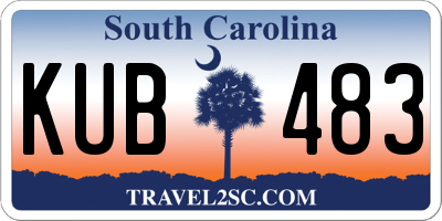 SC license plate KUB483