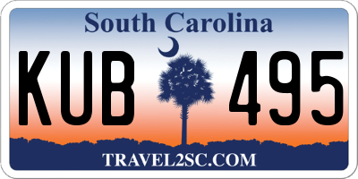 SC license plate KUB495