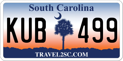 SC license plate KUB499