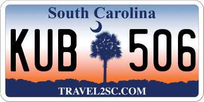 SC license plate KUB506