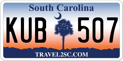 SC license plate KUB507