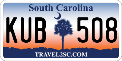 SC license plate KUB508