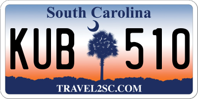 SC license plate KUB510