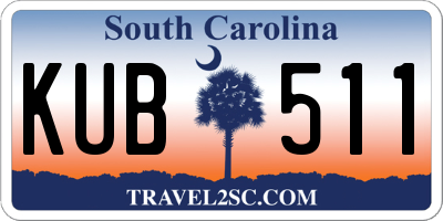 SC license plate KUB511