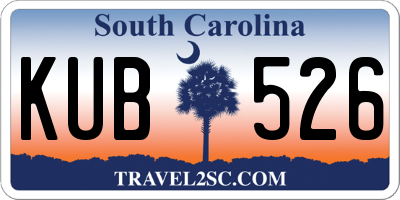 SC license plate KUB526