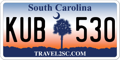 SC license plate KUB530
