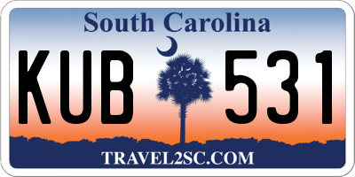 SC license plate KUB531