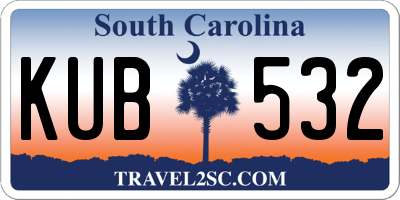 SC license plate KUB532