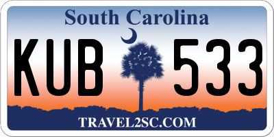 SC license plate KUB533